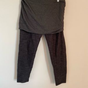 Lululemon leggings with skirt cover size 8 grey